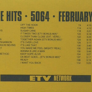 VHS ETV Dance Hits 5064 February 1998