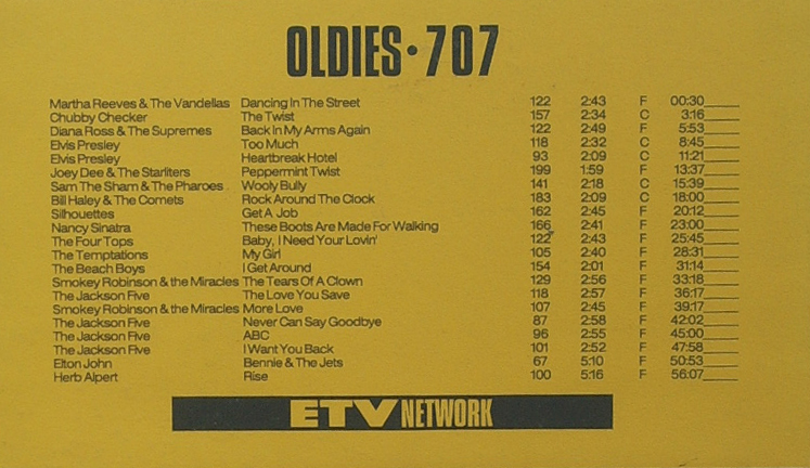 VHS ETV Oldies 707