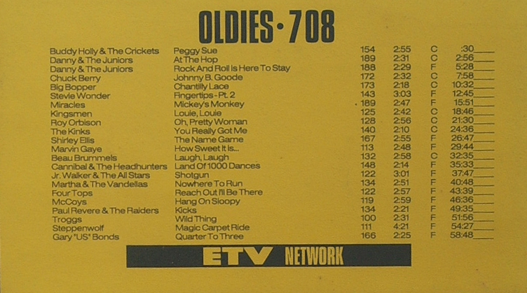 VHS ETV Oldies 708