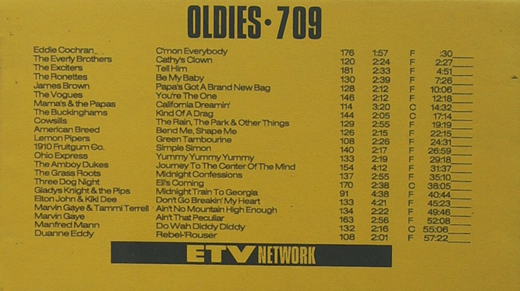 VHS ETV Oldies 709
