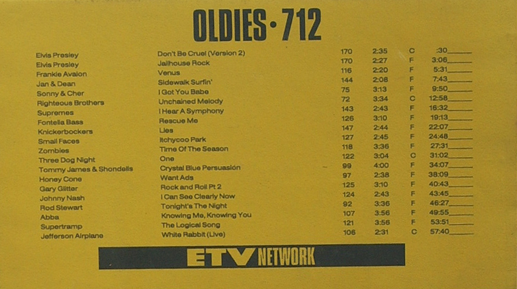 VHS ETV Oldies 712