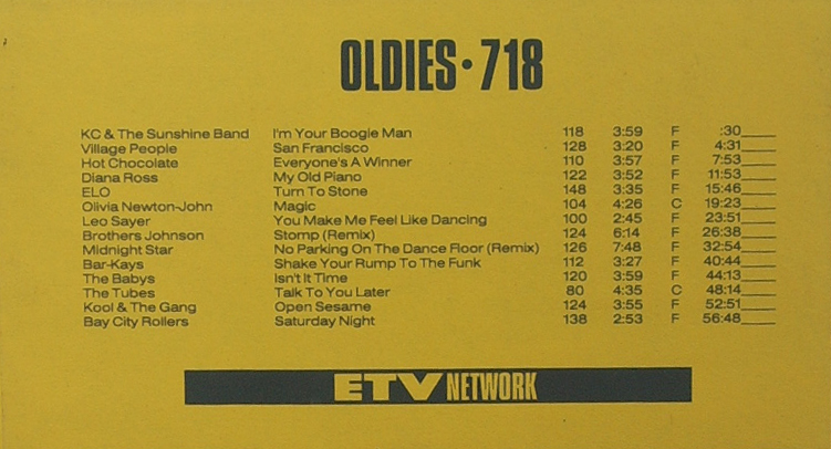 VHS ETV Oldies 718