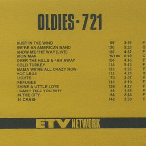 VHS ETV Oldies 721