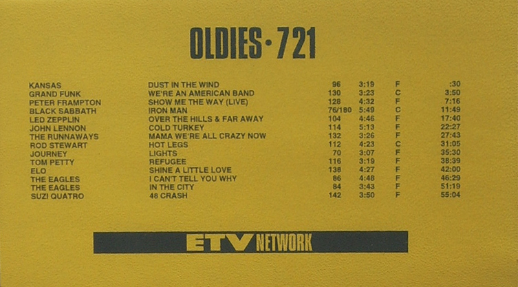 VHS ETV Oldies 721