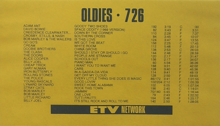 VHS ETV Oldies 726
