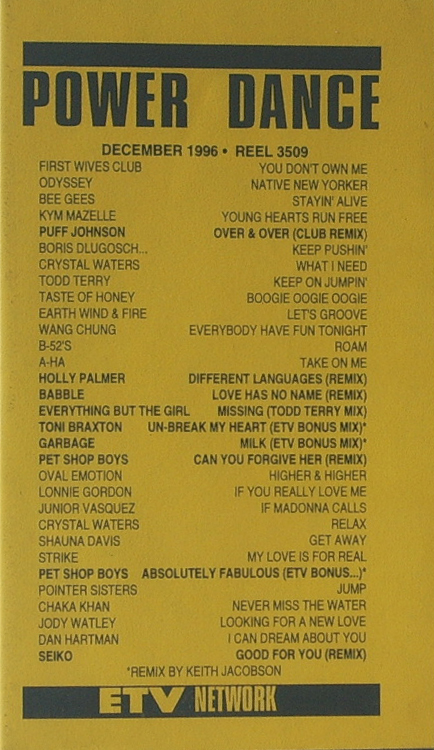 VHS ETV Power Dance December 1996 Reel 3509