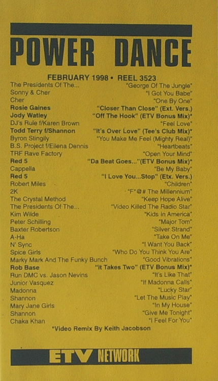 VHS ETV Power Dance February 1998 Reel 3523