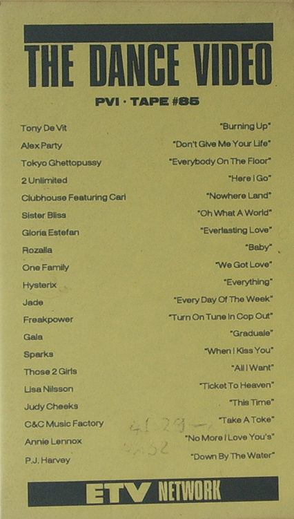VHS ETV The Dance Video PVI Tape #85