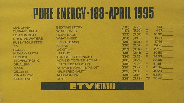 VHS Pure Energy 188 April 1995